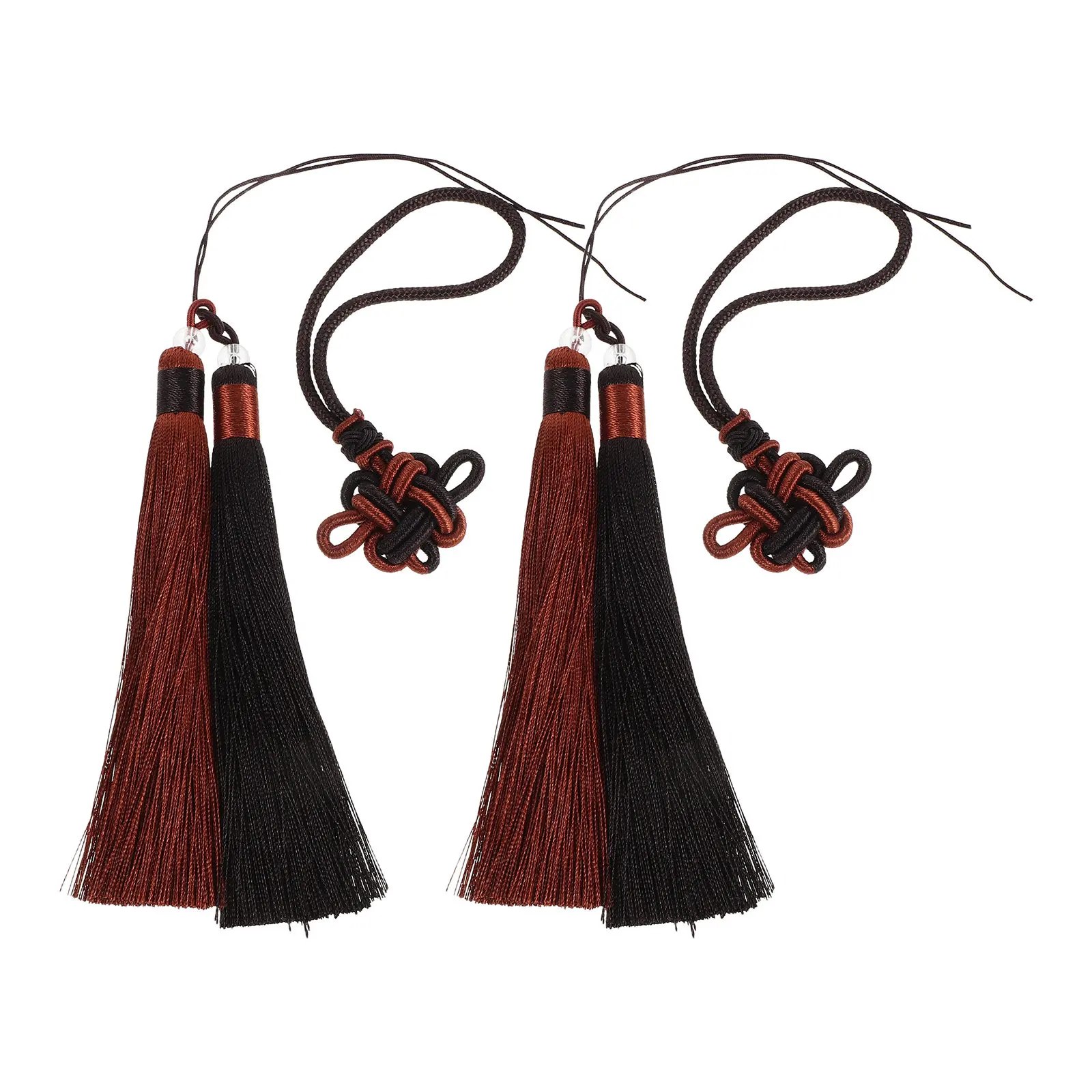 Martial Arts Sword Tassel Flowing Fringe for Wushu Practice Display Costume Decoration Red Black Yellow Streamer Ornament