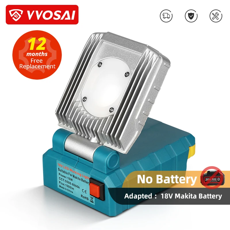 VVOSAI MT-SER 20V Emergency Lanterns for Power outages Electric Portable Work Light Cordless Floodlight illumination Power Tools