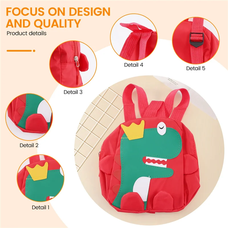 TEXU Leuke Kinderen Kleuterschool Schooltas 3D Cartoon Dinosaurus Mini Rugzak Nieuwe Baby Jongen Meisje Schooltas