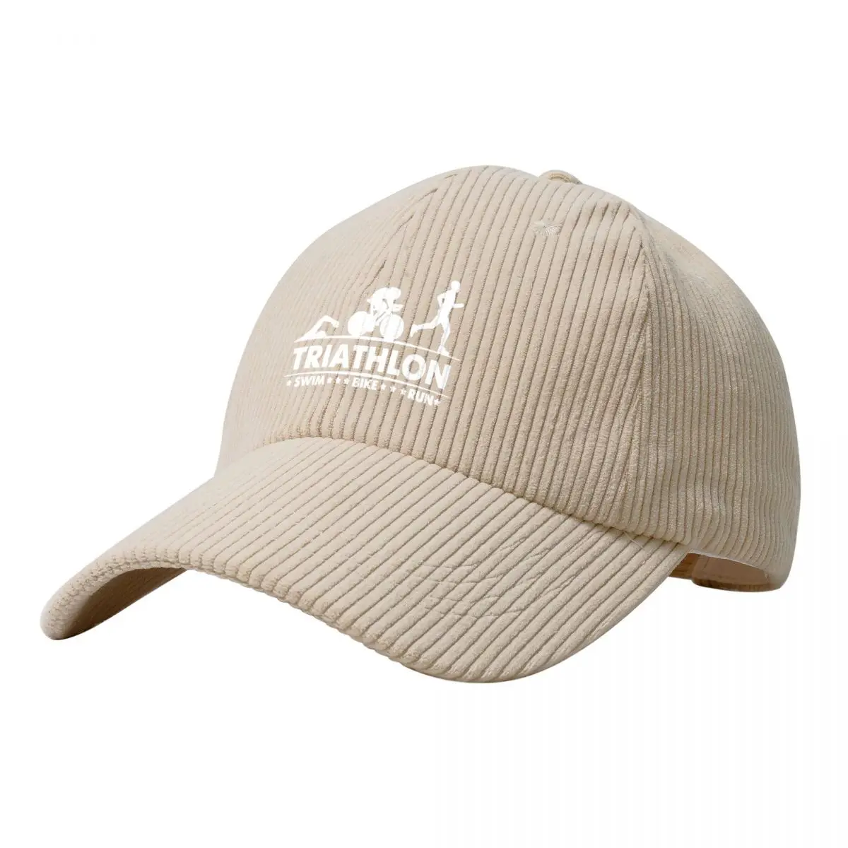 

Triathlon Swim Bike Run Athlete Sport Unisex Corduroy Baseball Cap
