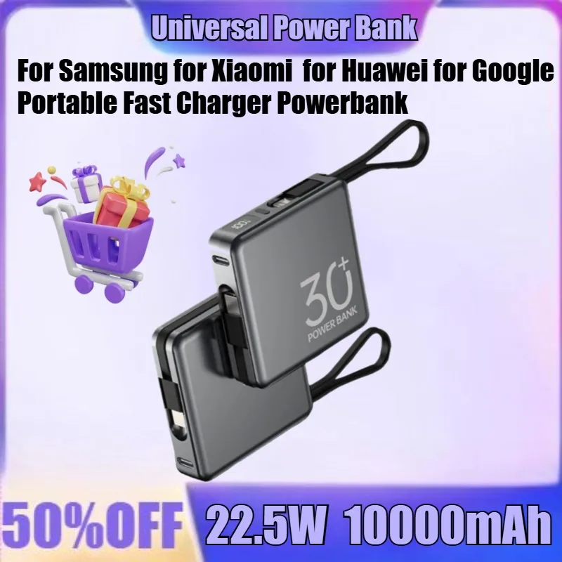 

New 22.5W 10000mAh Universal Power Bank For Samsung for Xiaomi for Huawei for Google Portable Fast Charger Powerbank