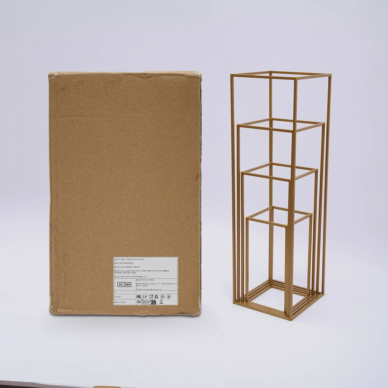 4 قطع حامل زهور معدني لقطع مركزية لطاولة الزفاف لترتيب الزهور حامل مزهرية زهور هندسية للحفلات والمناسبات