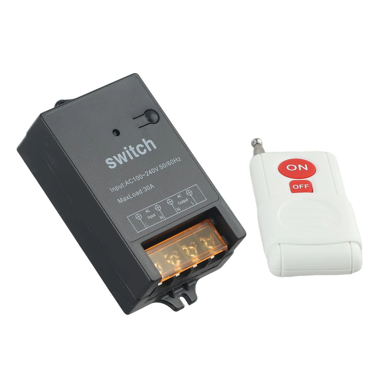 DC 12v Wireless Remote Control Switch 30A High Power Remote Control Switch Single Channel AC100-240V500 Circuit Breaker