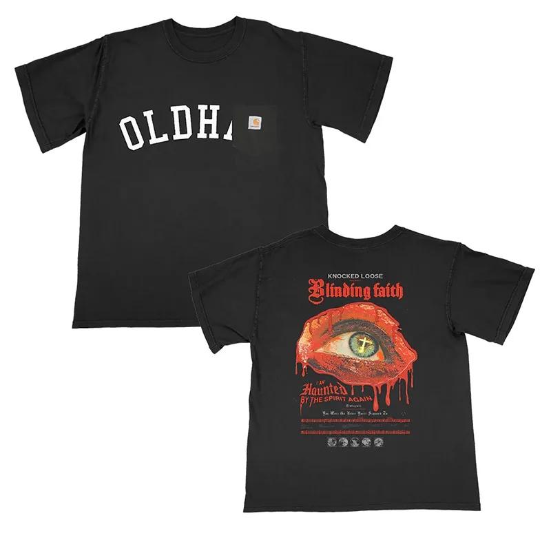 Hot Retro Knocked Loose Band's Metal Hardcore Punk Rock Punk Loose-printed Men's T-shirt New