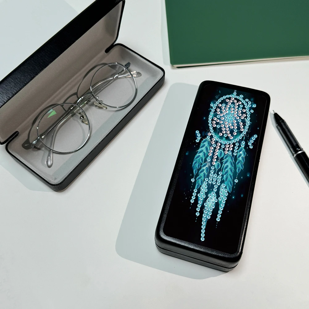 DIY الماس اللوحة نظارات صندوق تخزين الماس الفن النظارات الشمسية حالة الماس الفن النظارات الشمسية حالة للتخزين للبالغين المبتدئين #3