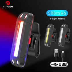 X-Tiger Bike Rear Light Super Bright Led Bicycle Light USB Rechargeable Seatpost Fork Light Safety Warning Bicycle Taillight