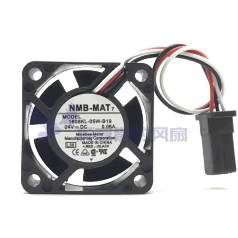 

NMB 1608KL-05W-B19 L50 DC 24V 0.06A 40x40x20mm 3-Wire Server Cooling Fan