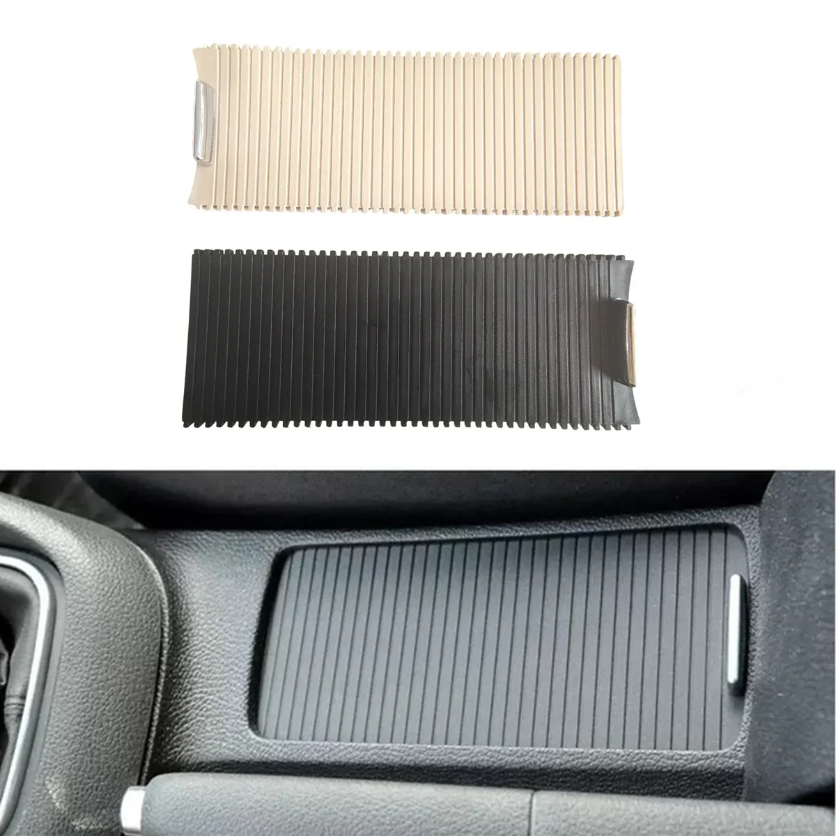 Center Console Armrest Drink Holder Slide Cover Curtain Trim For VW Golf 5 6 GTI R32 Jetta A5 MK5 1K0862531A 5KD862531 1K0862531