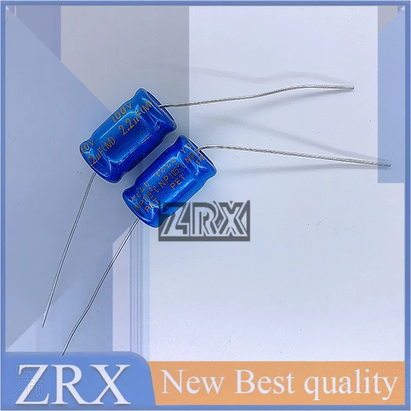 5Pcs/Lot New Original 100v2.2uf 2.2uf100v 10*17 Stepless Axial Capacitor Frequency Dividing Horizontal Treble Capacitor