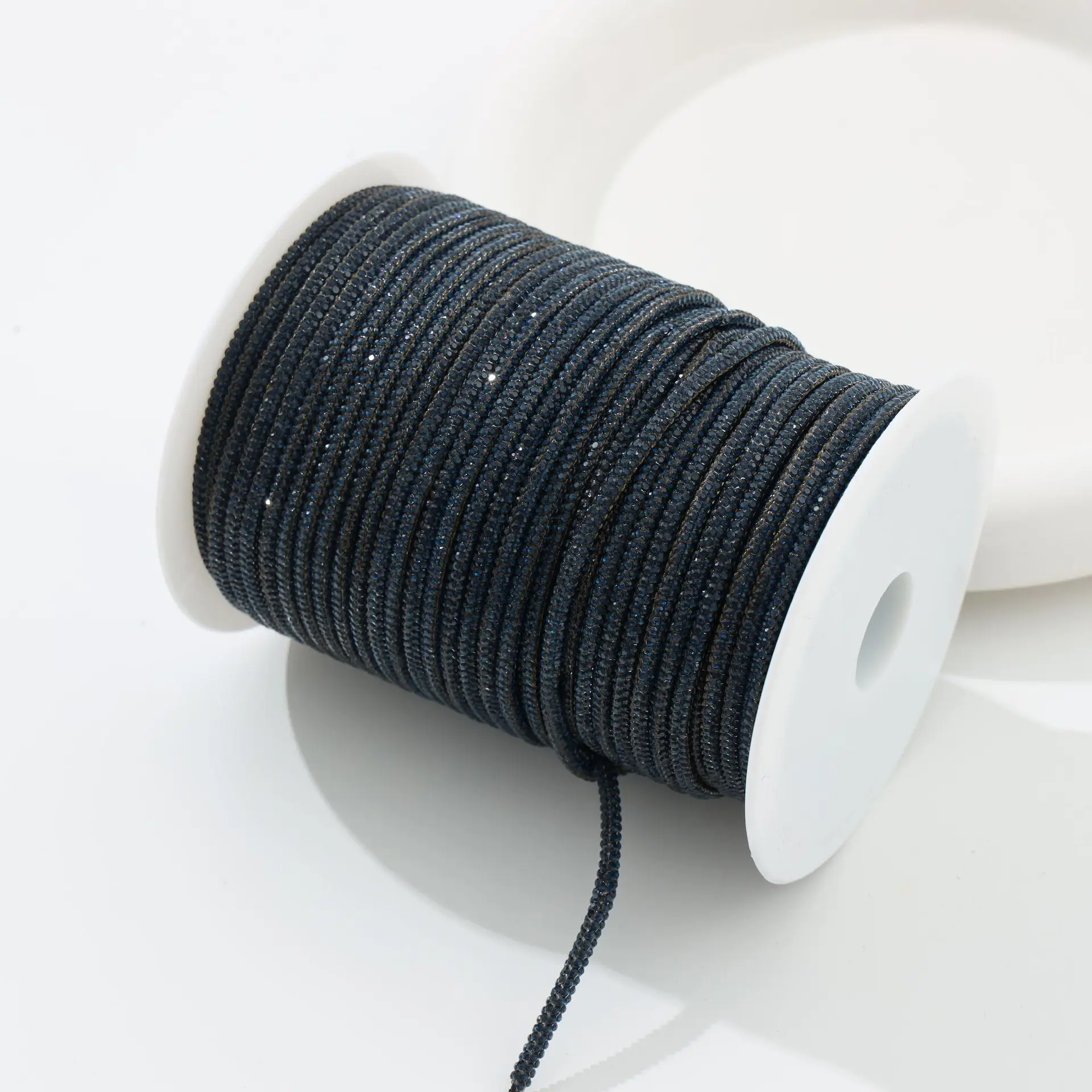 50yards 4mm Crystal Rhinestone Cord Trim Glass Diamond Rope DIY Sewing For Clothes Shoes Bags Wedding Dress Costume Decoration image 3