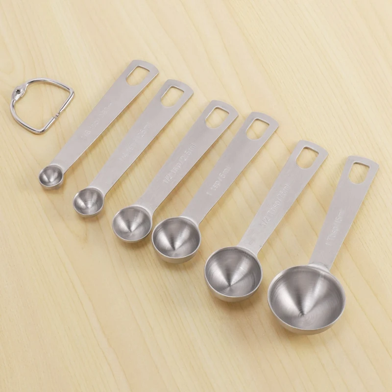 Promotion! Measuring Spoons, Stainless Steel Measuring Spoons Cups Set, Small Tablespoon With Metric And US Measurements, Set Of