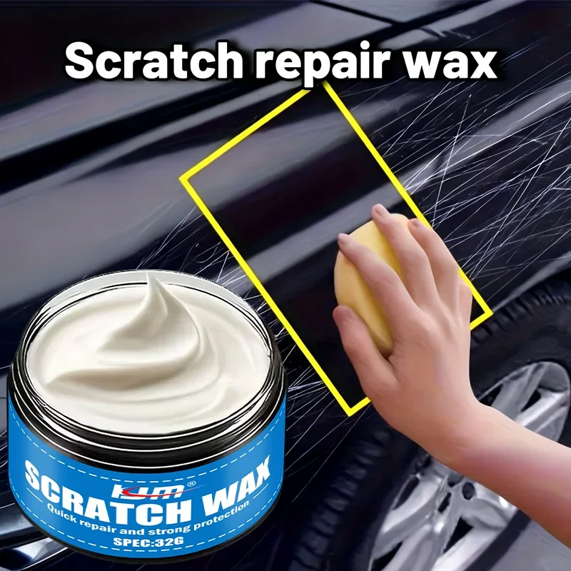 Cera para Reparação de Arranhões de Carro KJM 32g, Reparação Instantânea, Proteção de Pintura Duradoura, Arranhões Menores, Aplicação Fácil