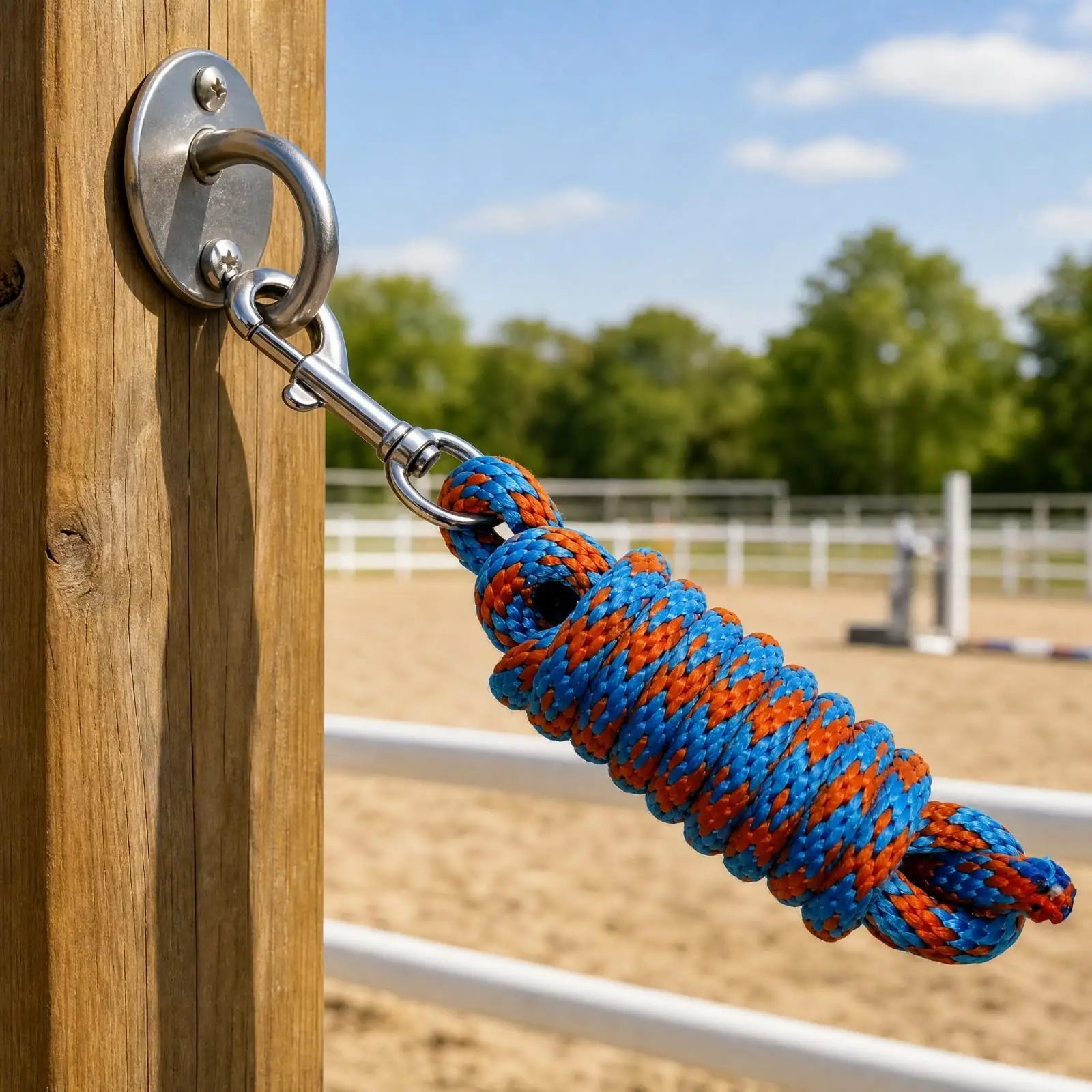 Heavy Duty Braided Nylon Horse Lead Rope for Daily Stable Handling and Outdoor Riding