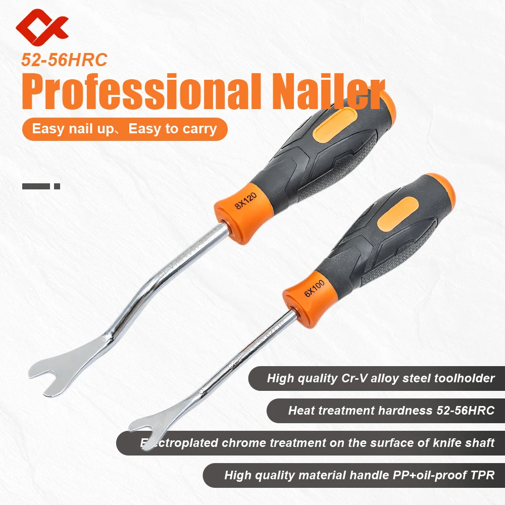 

1Pc 6/8mm Screwdrivers Nail Puller Nail Driver Pry Tools Nail Remover 240mm For Home Repair Tools Workshop Hand Manual Tools