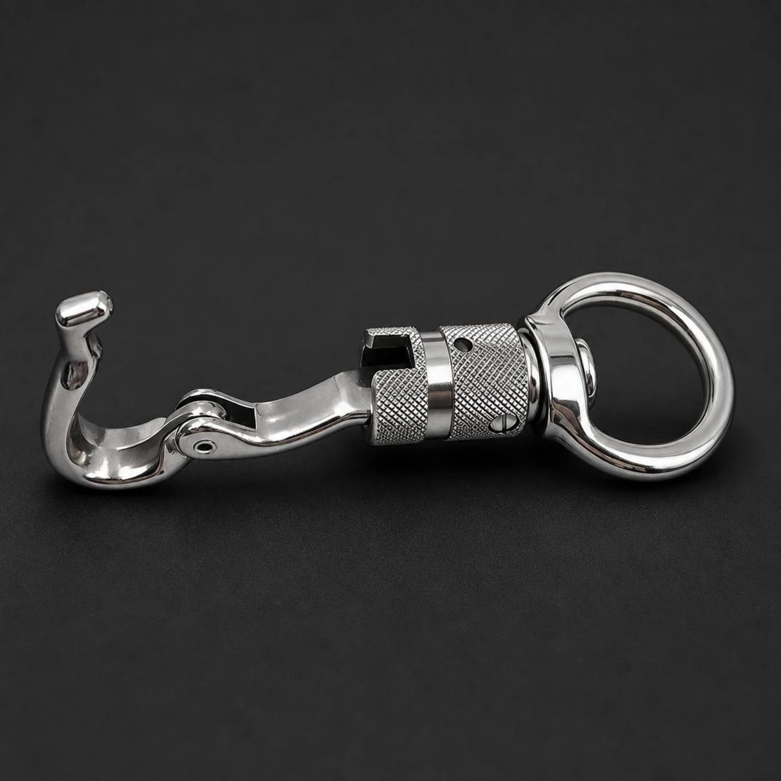 Stainless Steel Swivel Snap Hook Heavy-Duty Swivel Snap Hook Clip Spring-Loaded Hardware Rust-Resistant for Dog Owners
