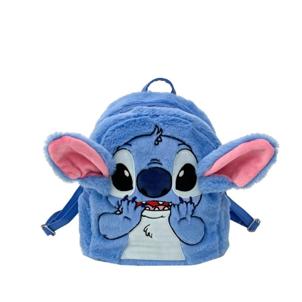

Blue Stitch Plush Backpack Children Boys Girls Book Bag Student Teenager Schoolbag Outdoor Travel Shopping Casual Satchel