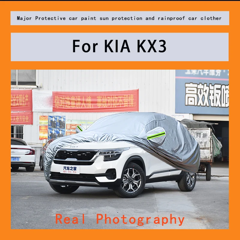 

﻿﻿For KIA kx3 Car Covers Outdoor Waterproof Dustproof Sun Rain Snow Protection Thick Oxford Cloth Full Outer Cover