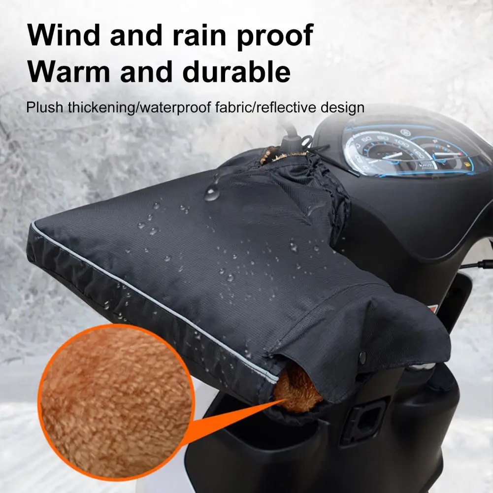 1 par durável motocicleta guiador muff velo interno à prova dwaterproof água da motocicleta lidar com luvas atv guiador protetor luvas