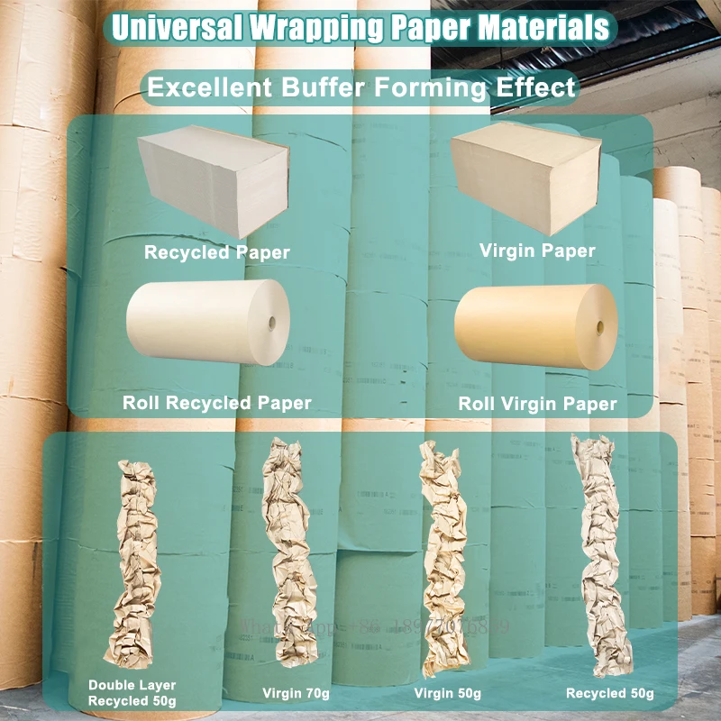 2024 New Release Packaging Protective Making Pad Cushion System Kraft Paper Void Fill Machine