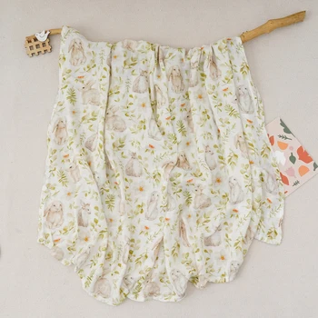 신생아 배넷저고리 담요, 귀여운 아기 담요, 거즈 모슬린 포대기, 코튼 6 층 목욕 타올, 무슬린 스팩투치 