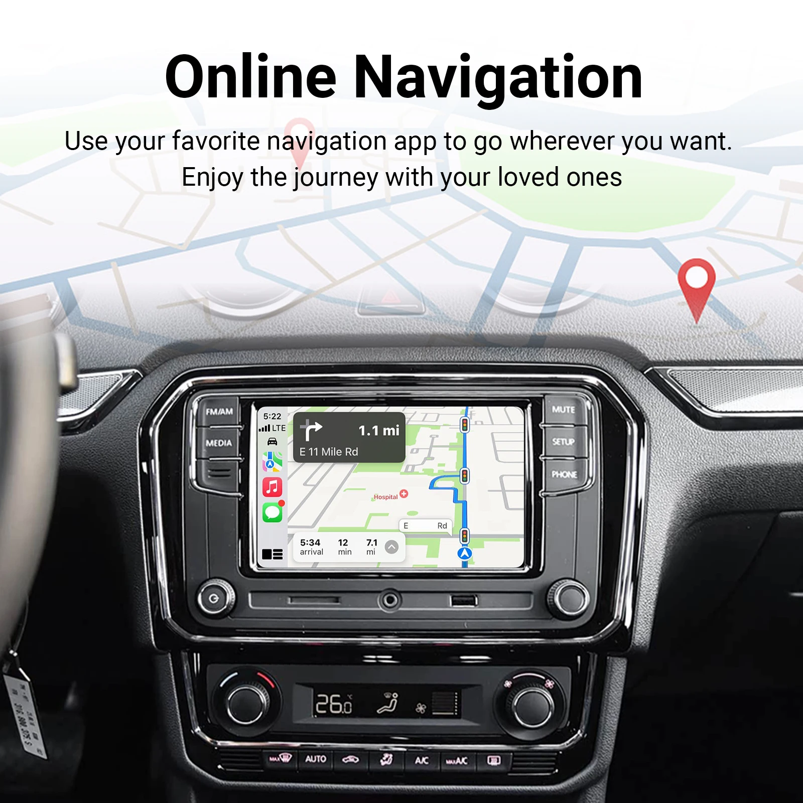 Ezonetronics OEM ترقية الشاشة فك صندوق الوسائط المتعددة CarPlay أندرويد السيارات لشركة فولكس فاجن سوكدا مقعد MIB MIB2 منصة جولف 7 تيجوان #4