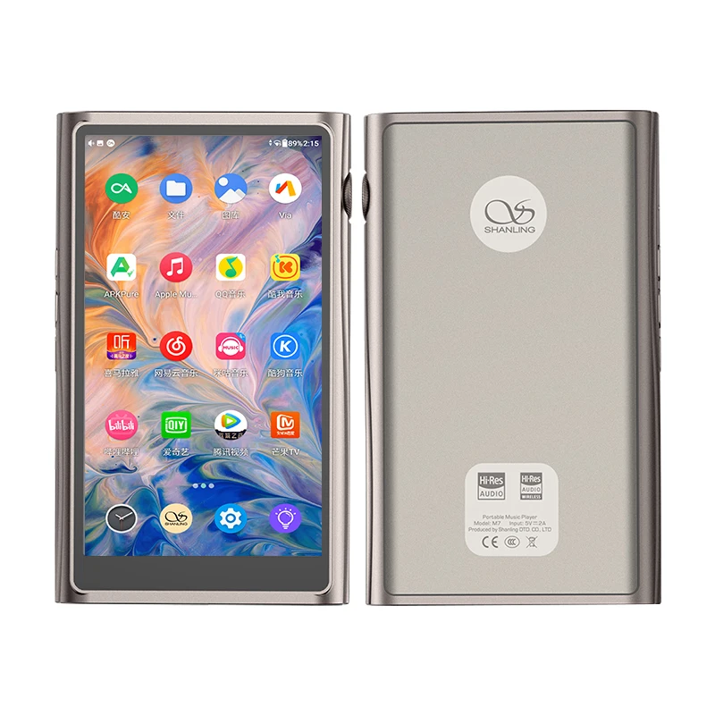 SHANLING M7 Android Portable Music Player MP3 ES9038Pro DAC Qualcomm 665 Soc 6G RAM 128G ROM DSD512 1080p MQA Sharp HD Screen