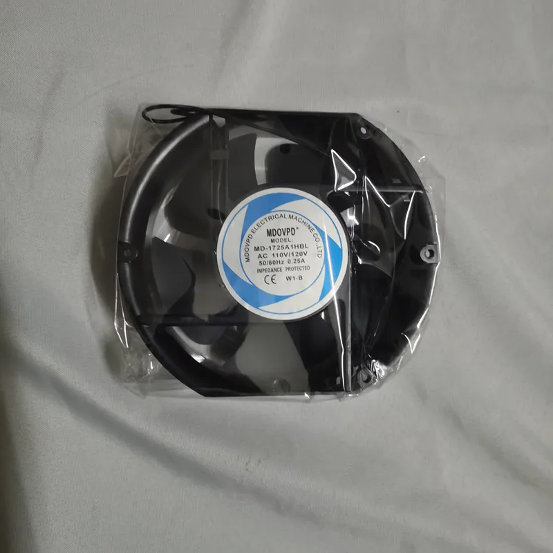 MD-1725A1HBL ac 110/120v Cooling Fan 6 Monts Warranty   2 wire leading outo