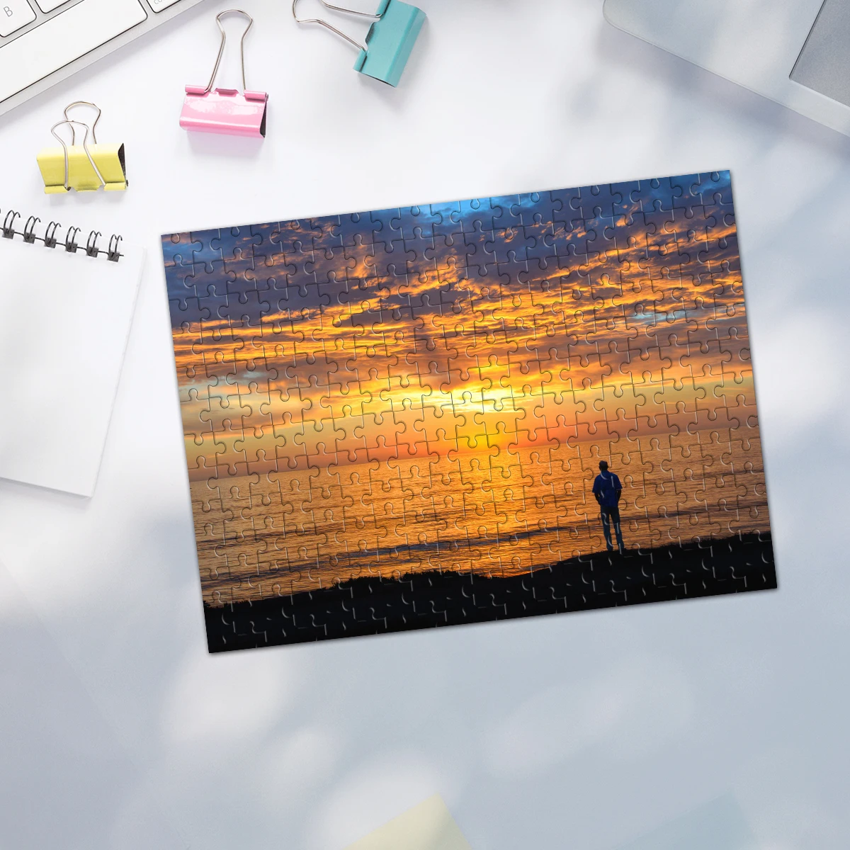 35/300/500/1000pcs Personalized Custom Photo Puzzle scenery photo Unique Gift For Dad Mom Mother's Day