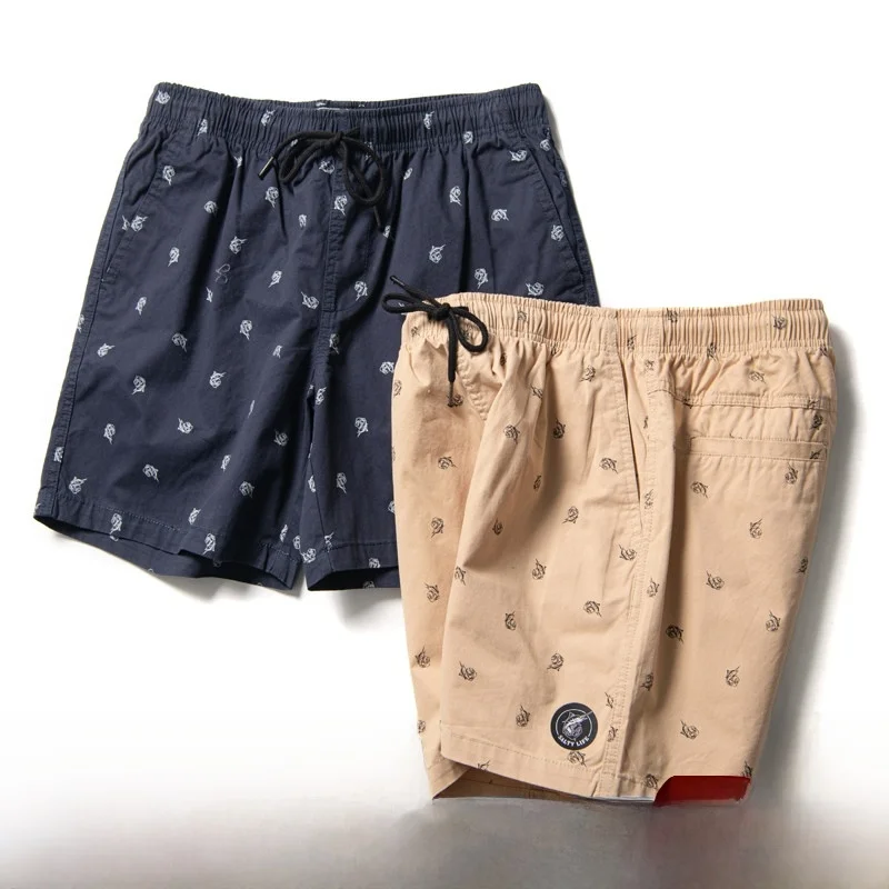 

Мужские повседневные шорты из джинсовой ткани с принтом, молодежные летние шорты в городском стиле, модные брюки