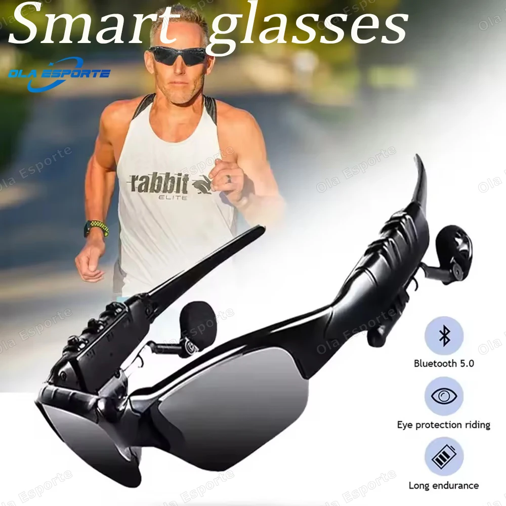 

Sports Stereo Wireless Bluetooth Smart Glasses Call Cycling 5.0 Headset Phone Polarized Driving Sunglasses Riding Eyes Glasses