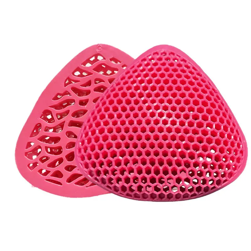 1 pc Soft and Breathable Triangle Hollow Breast Form Honeycomb Silicone Breast Form Mastectomy Prosthesi Bra Enhancer Insert