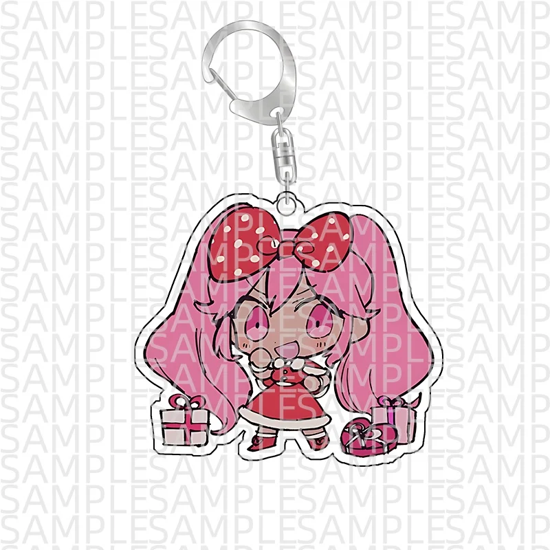 Game OMORI MARI OMORI AUBREY KEL HERO Q-Style Christmas Theme Acrylic Pendant Keychains Bag Decorations