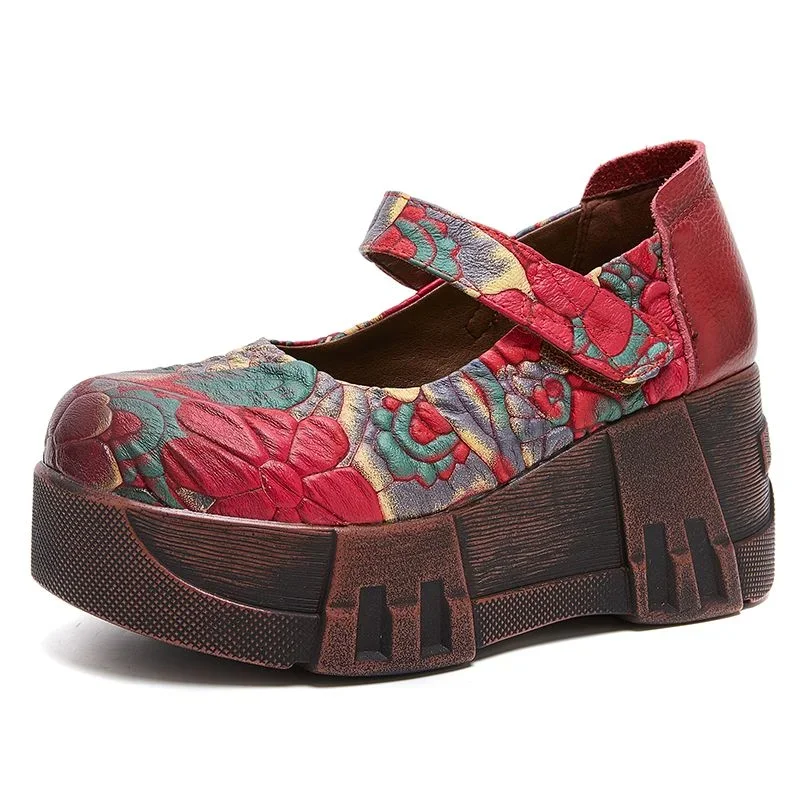 

Высокое качество 7 см из натуральной кожи мокасины из свиной кожи женские летние женские босоножки на толстой подошве на плоской подошве на платформе на танкетке туфли с круглым носком