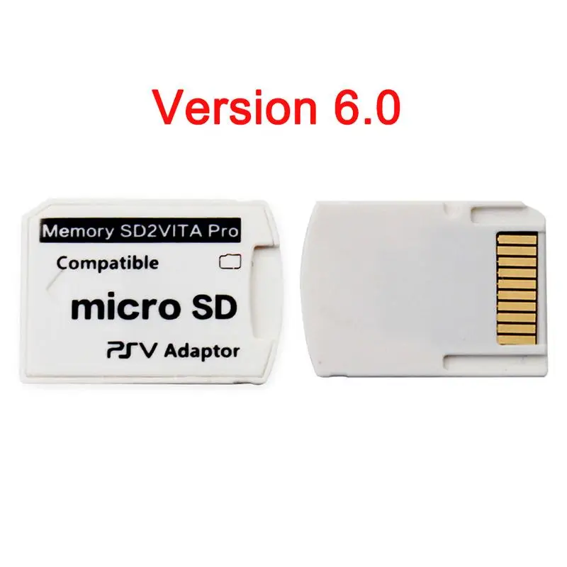 Adattatore scheda di memoria per SonyPlayStation VITA V6.0 SD2VITA Pro Henkaku 3.65 Sistema 1000 2000 TF MicroSD CardPSV Convertitore Bianco