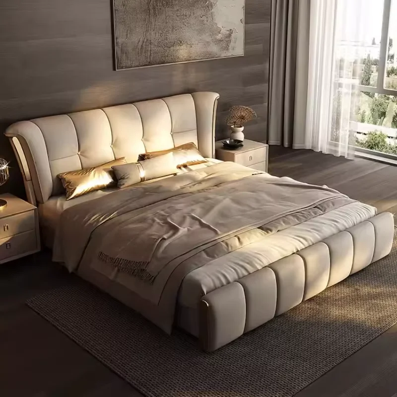 King Size Luxury Double Bed Modern European Twin Frame Double Bed Princess Hotel Modern Letto Matrimoniale Bedroom Furniture