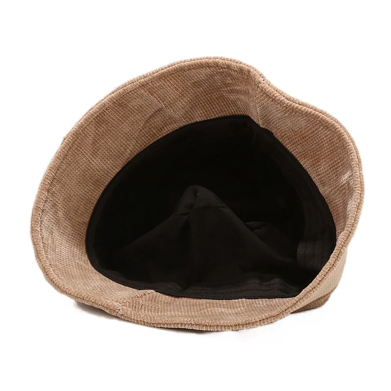 New literary and artistic simple light board small brimmed bucket hat solid color fisherman hat