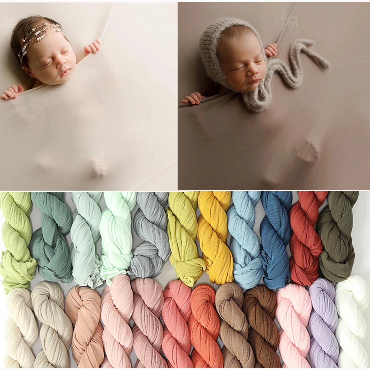 

25 Colour Newborn Photograpy Props Stretch Soft Backdrop for Baby Studio Photo Wraps Shoot Background Fabrics Prop Accessories