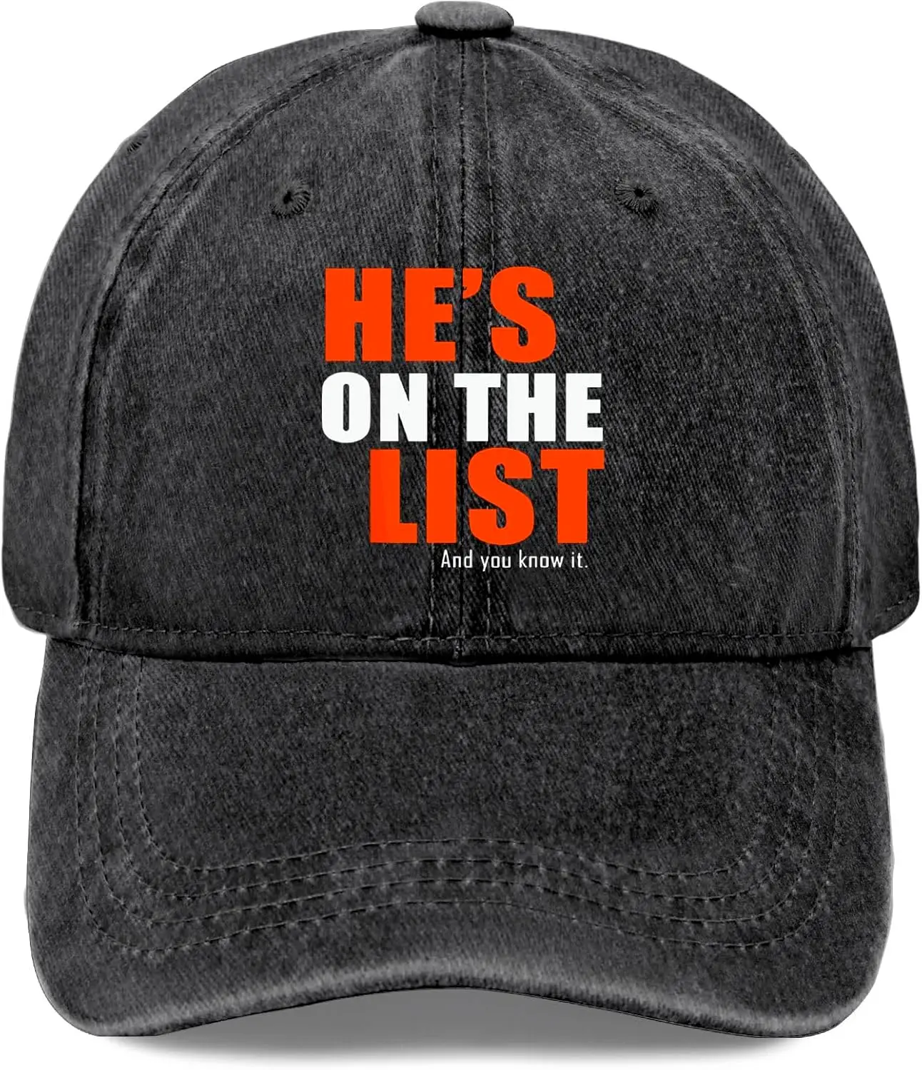 

Мужская бейсболка He's on The Lists, стильная потертая кепка для тренировок, легкая