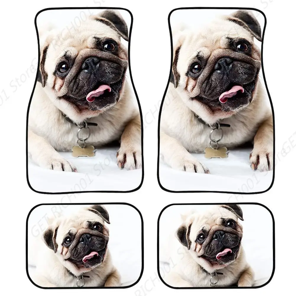 

Alfombrillas Bonitas Pug Para Coche Y Coche, Juego Completo 4-Pieces Para Hombre Y Mujer, Alfombrilla Universal Para Todo Tipo