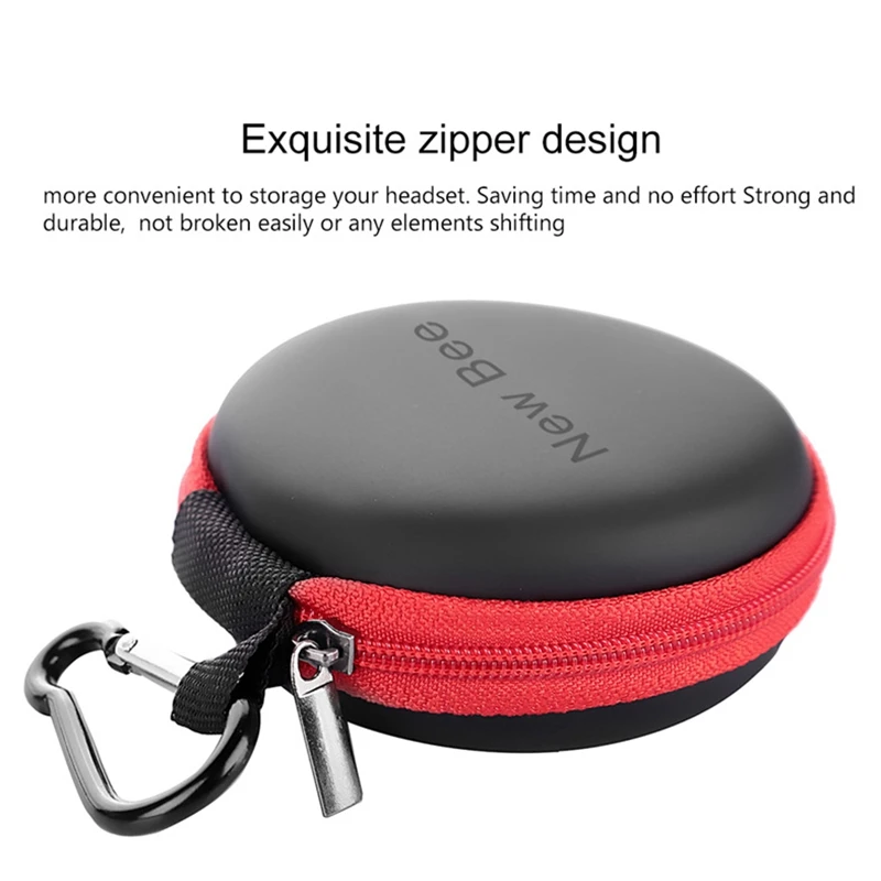 AA80  Earbuds Carrying Case Cover Headsets Protector EVA Waterproof Travel Storage Bag for Wired Earphones USB Cable