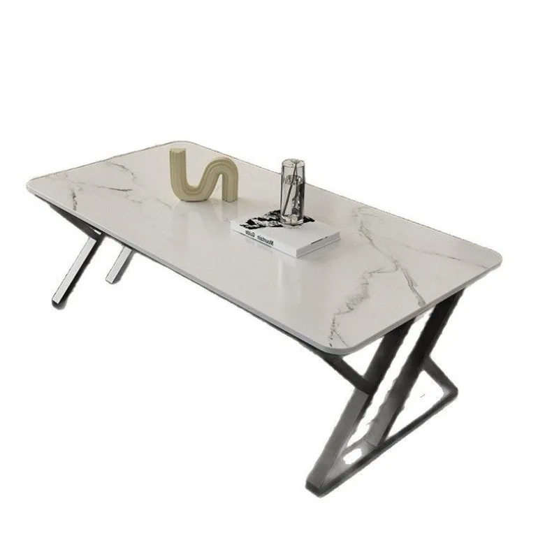 Internet celebrity rock slab new coffee table simple explosion coffee table small apartment rectangular rock slab coffee table
