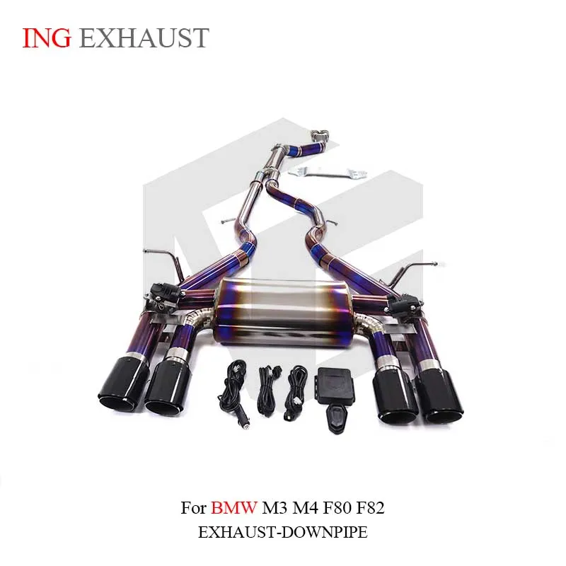 

ING Titanium Exhaust System Performance Catback for BMW M2 G87 monotube mid-tail section With guard plate Muffler With Valve