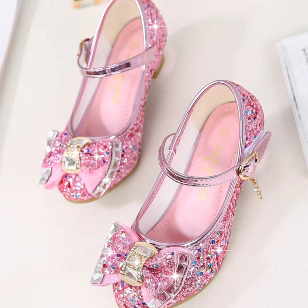 

Sequin Upper Single Shoe Girls Spring Shoes Sequins Attractive Dance Kid
