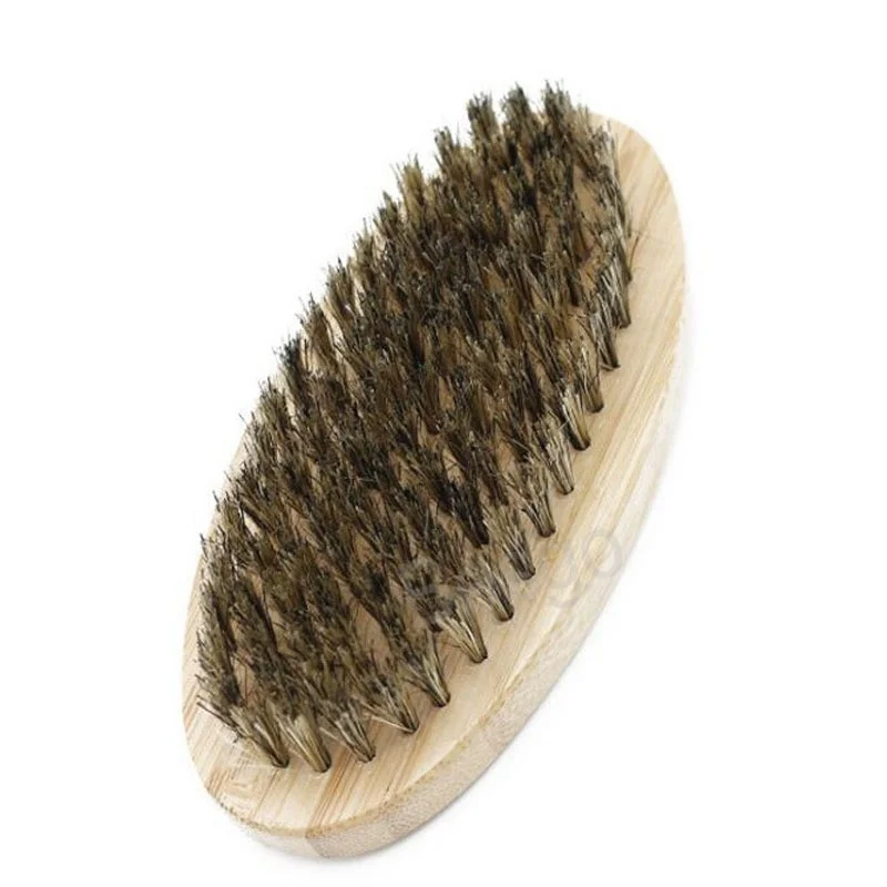 

Wooden Oval Beard Brush Men Boar Bristle Hair Brushes Soft Bristles Comb Styling Brushes Household Bathroom Washing Supplies