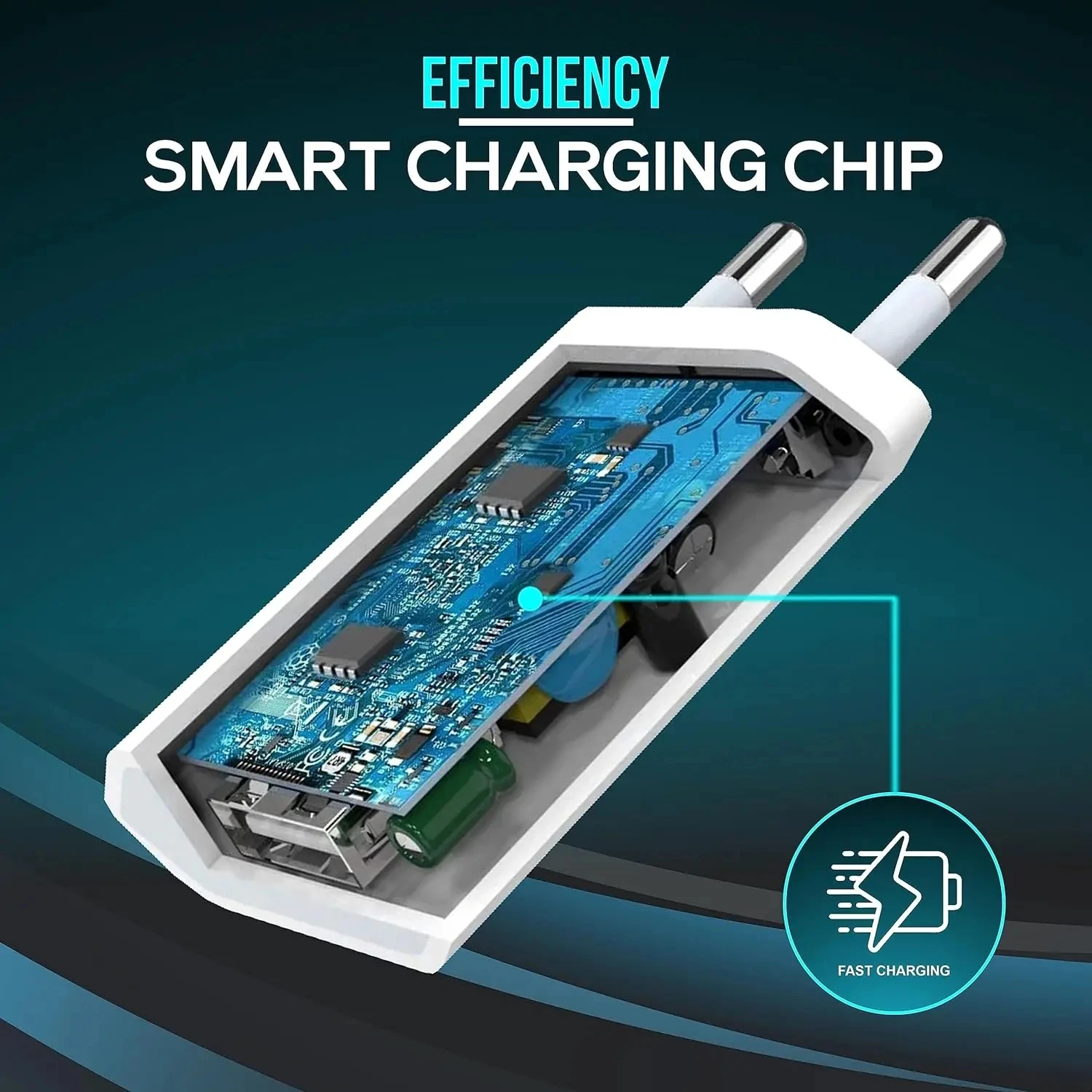 EU USB Fast Wall Charger for iPhone X XR XS 11 12 13 Pro Max 6S 7 8 14 Plus SE USB Charging Data Cable 1m 1.5m 2m Power Adapter image 2