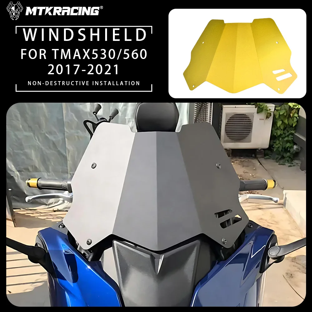 

For YAMAHA TMAX530/560 2017-2021 Motorcycle Sports Deflector Visor Windshield Windscreen Accessories