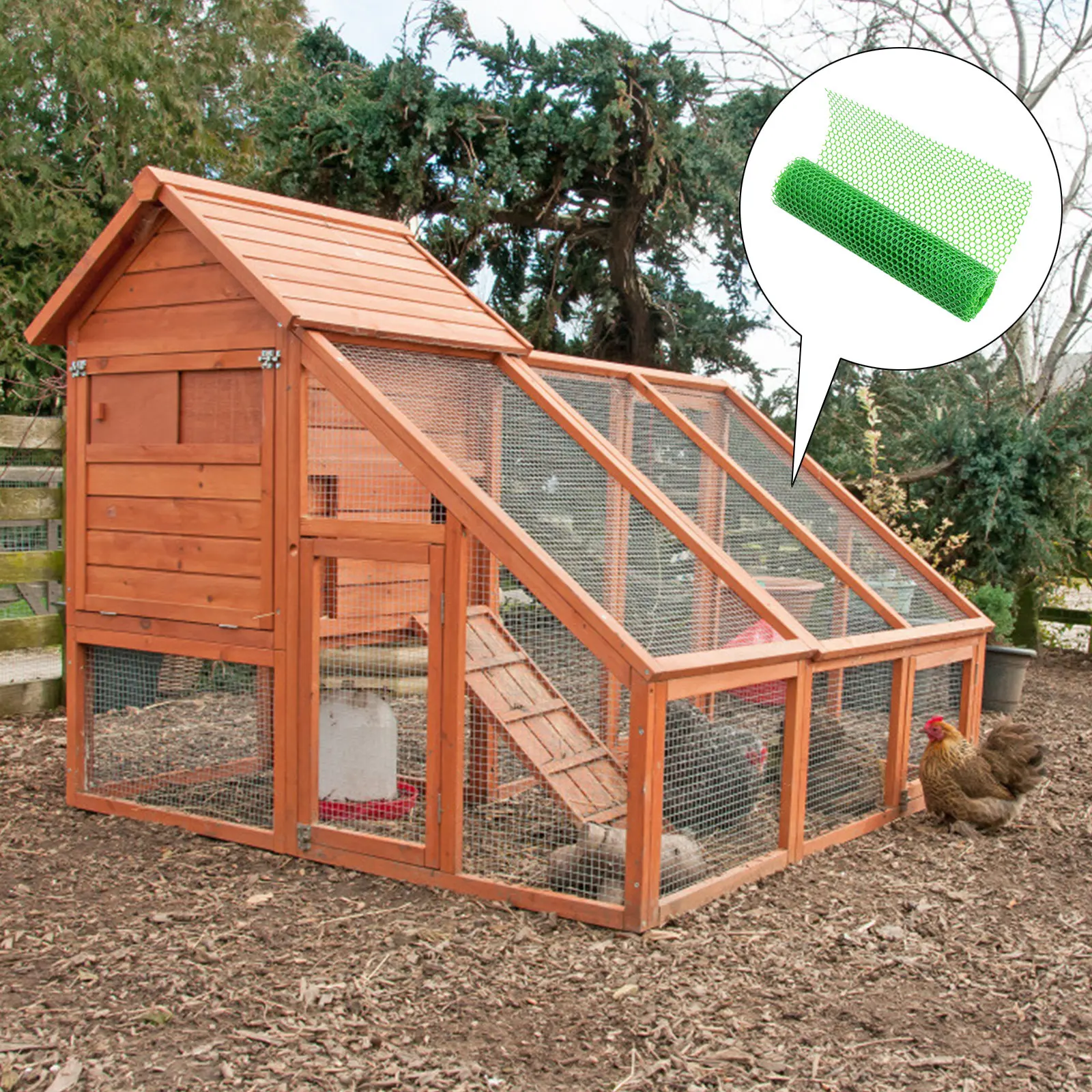 

Рулонная пластиковая садовая сетка-ограждение, шестиугольная, сверхпрочная, защитная сетка для птицы, садовая сетка, уличная ландшафтная сетка