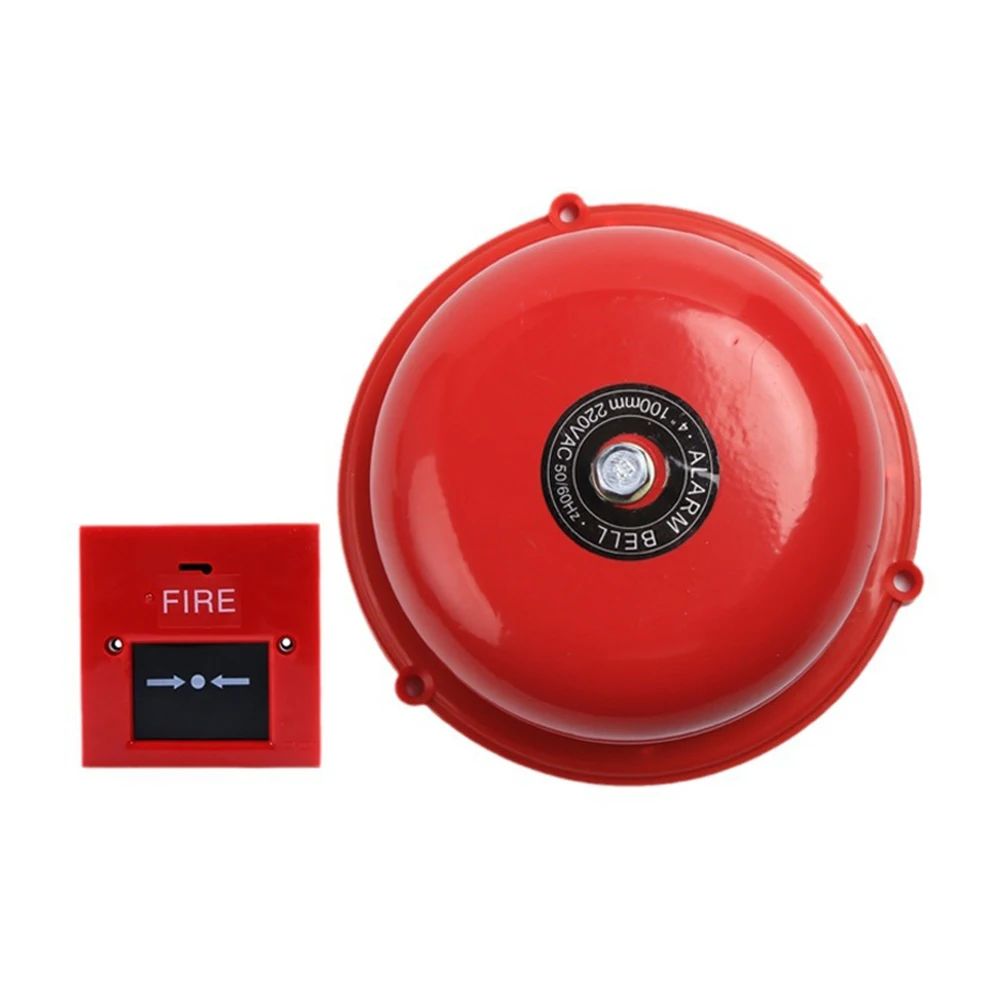 Fire Control Metal Electric Bell Security Ringing Bell, Copper Dual Coils Design, High Volume Multi Purpose Bell 220V