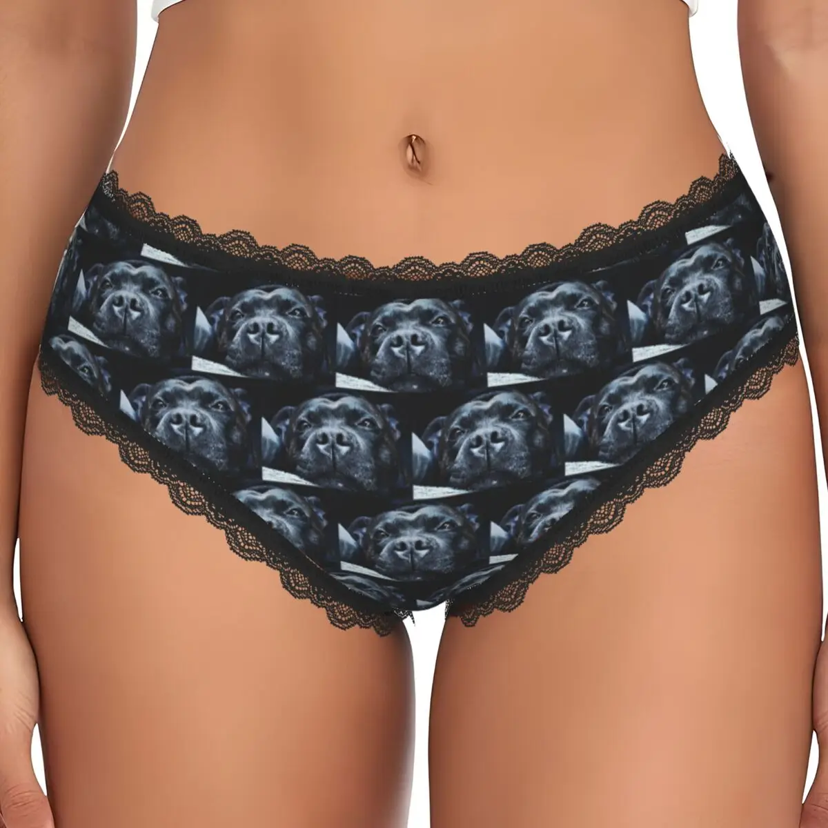Custom Staffordshire Bull Terrier Panties Briefs Women's Comfort Briefs Underwear Breathable Female Underpants