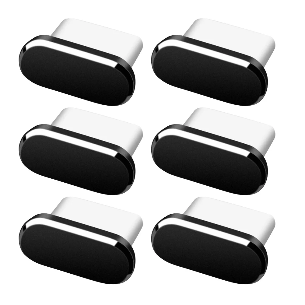 6 Pcs Charging Port Protector Typec Dust Plug Phone Accessories Cell USB